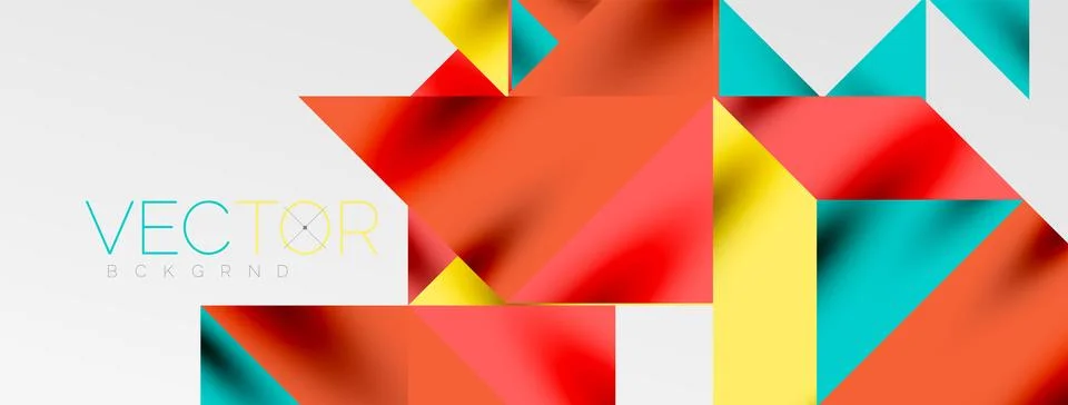 Tech minimal overlapping triangle shapes elements geometric graphic pattern Illustrazione stock