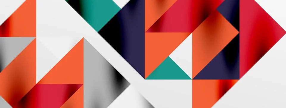 Tech minimal overlapping triangle shapes elements geometric graphic pattern イラスト素材