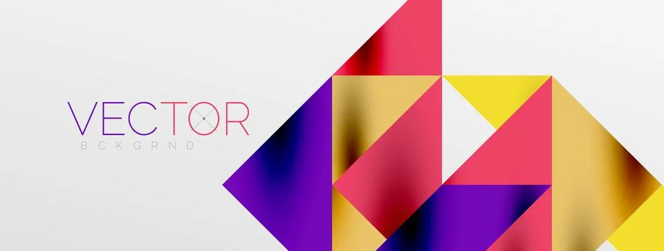 Tech minimal overlapping triangle shapes elements geometric graphic pattern Illustrazione stock