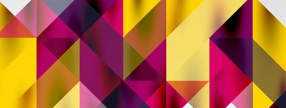 Tech minimal overlapping triangle shapes elements geometric graphic pattern Stockillustratie