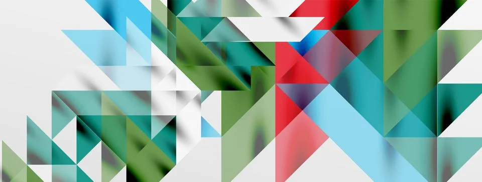 Tech minimal overlapping triangle shapes elements geometric graphic pattern Illustrazione stock