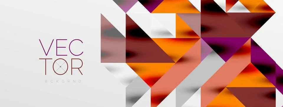 Tech minimal overlapping triangle shapes elements geometric graphic pattern Illustrazione stock