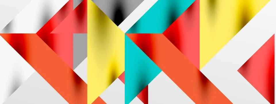 Tech minimal overlapping triangle shapes elements geometric graphic pattern 스톡 일러스트