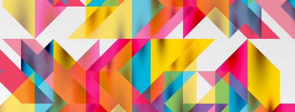 Tech minimal overlapping triangle shapes elements geometric graphic pattern Illustrazione stock