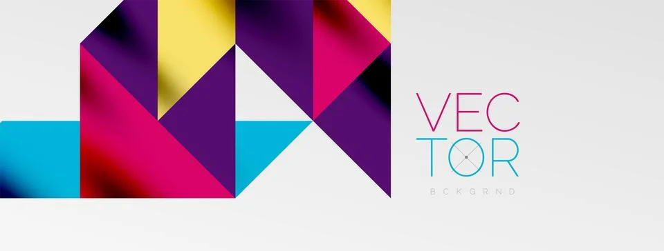 Tech minimal overlapping triangle shapes elements geometric graphic pattern Stock Illustration