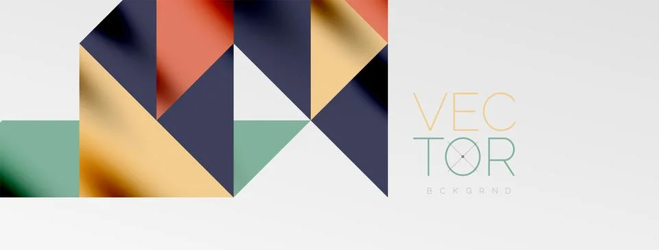 Tech minimal overlapping triangle shapes elements geometric graphic pattern Illustrazione stock