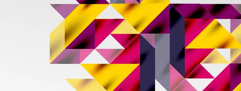 Tech minimal overlapping triangle shapes elements geometric graphic pattern Stock Illustration