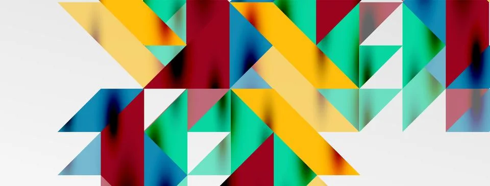 Tech minimal overlapping triangle shapes elements geometric graphic pattern Illustrazione stock