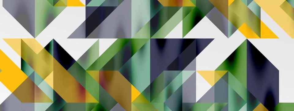 Tech minimal overlapping triangle shapes elements geometric graphic pattern Illustrazione stock