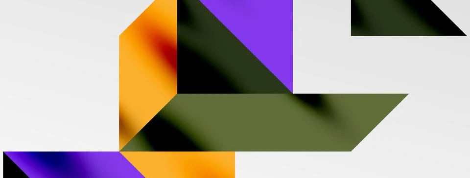 Tech minimal overlapping triangle shapes elements geometric graphic pattern Illustrazione stock