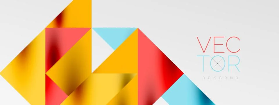 Tech minimal overlapping triangle shapes elements geometric graphic pattern Illustrazione stock