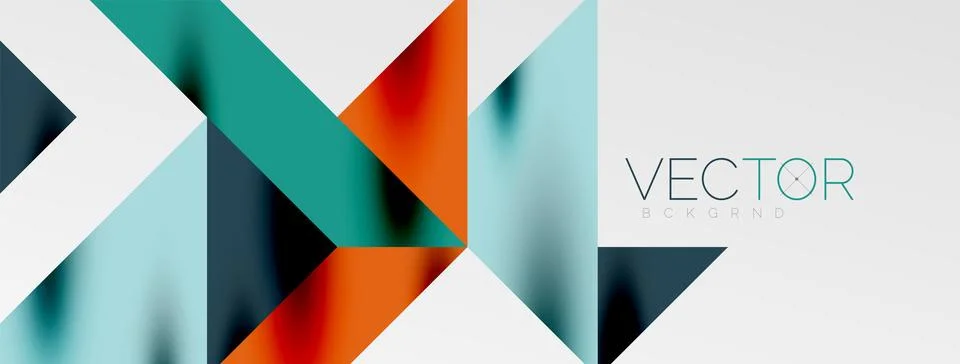 Tech minimal overlapping triangle shapes elements geometric graphic pattern Illustrazione stock