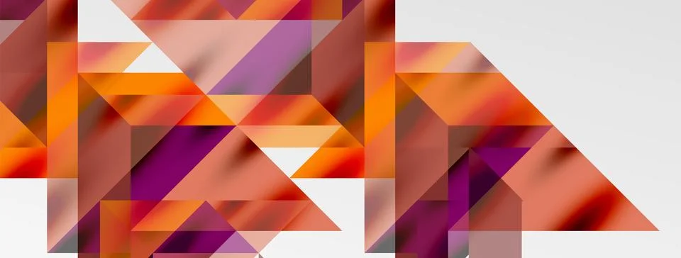 Tech minimal overlapping triangle shapes elements geometric graphic pattern Illustrazione stock