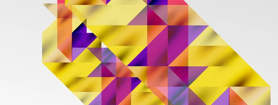 Tech minimal overlapping triangle shapes elements geometric graphic pattern Illustrazione stock