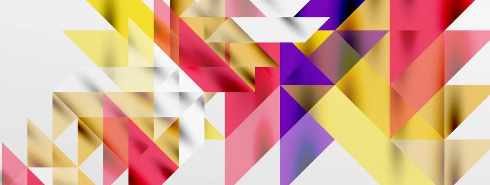 Tech minimal overlapping triangle shapes elements geometric graphic pattern Illustrazione stock