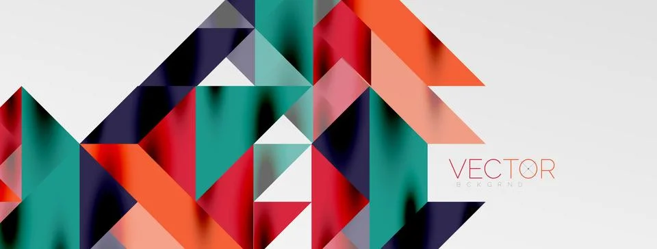 Tech minimal overlapping triangle shapes elements geometric graphic pattern 스톡 일러스트