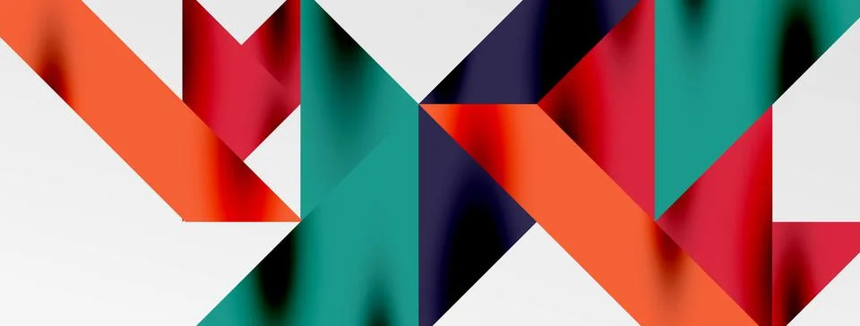 Tech minimal overlapping triangle shapes elements geometric graphic pattern 스톡 일러스트