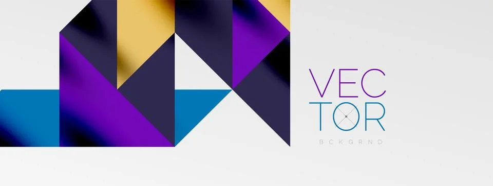 Tech minimal overlapping triangle shapes elements geometric graphic pattern Stock Illustration