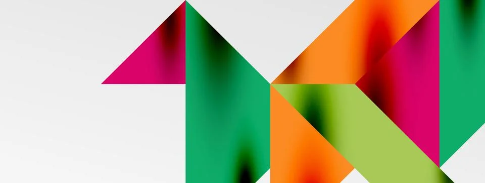 Tech minimal overlapping triangle shapes elements geometric graphic pattern 스톡 일러스트