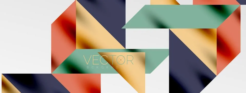 Tech minimal overlapping triangle shapes elements geometric graphic pattern Stockillustratie