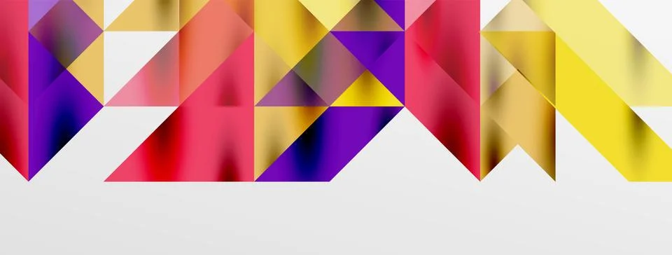 Tech minimal overlapping triangle shapes elements geometric graphic pattern Stockillustratie