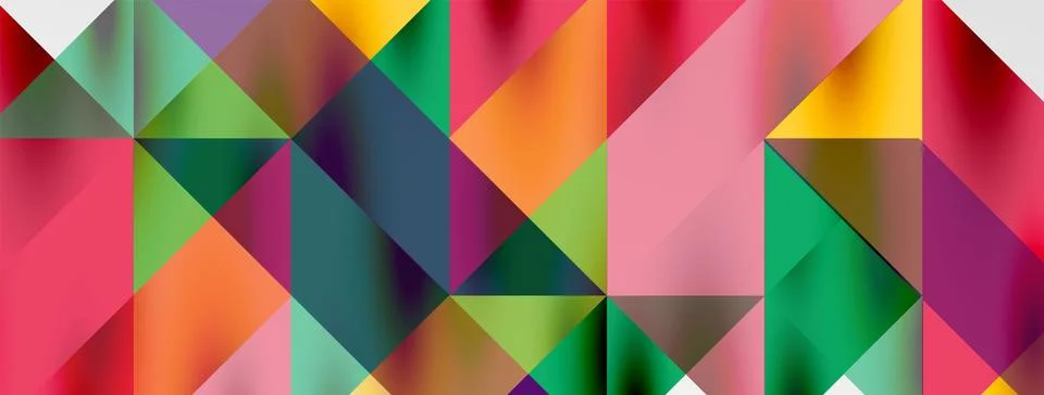 Tech minimal overlapping triangle shapes elements geometric graphic pattern Stock Illustration