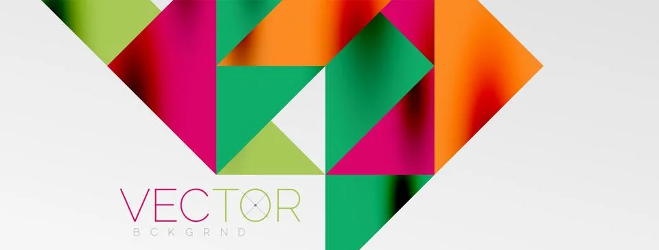 Tech minimal overlapping triangle shapes elements geometric graphic pattern Illustrazione stock