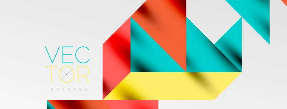 Tech minimal overlapping triangle shapes elements geometric graphic pattern Illustrazione stock