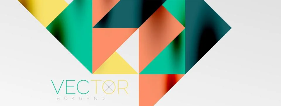 Tech minimal overlapping triangle shapes elements geometric graphic pattern Illustrazione stock