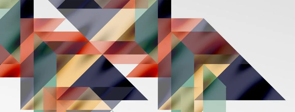 Tech minimal overlapping triangle shapes elements geometric graphic pattern Illustrazione stock