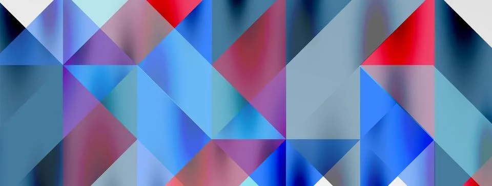 Tech minimal overlapping triangle shapes elements geometric graphic pattern Stock Illustration