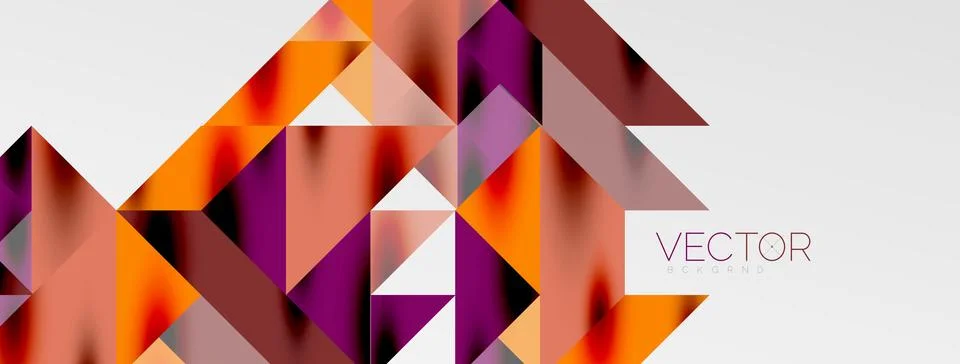 Tech minimal overlapping triangle shapes elements geometric graphic pattern Stock Illustration