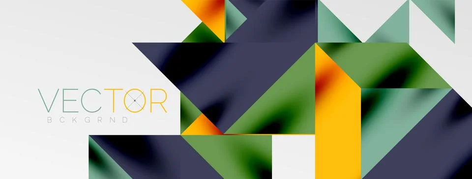 Tech minimal overlapping triangle shapes elements geometric graphic pattern Illustrazione stock