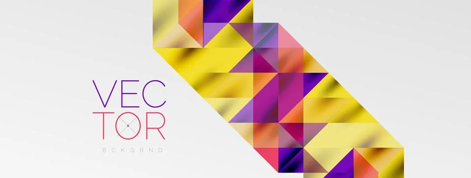 Tech minimal overlapping triangle shapes elements geometric graphic pattern Stock Illustration