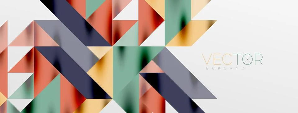 Tech minimal overlapping triangle shapes elements geometric graphic pattern 스톡 일러스트