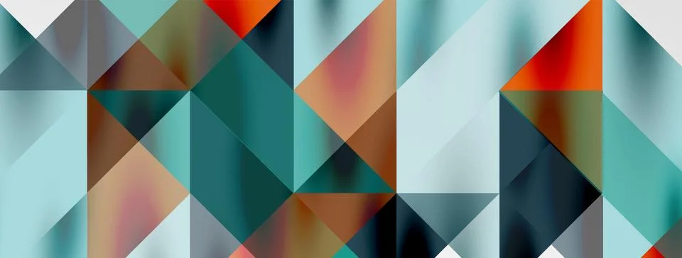 Tech minimal overlapping triangle shapes elements geometric graphic pattern Illustrazione stock