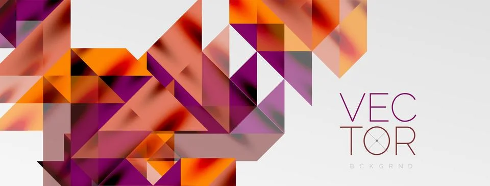 Tech minimal overlapping triangle shapes elements geometric graphic pattern Stockillustratie