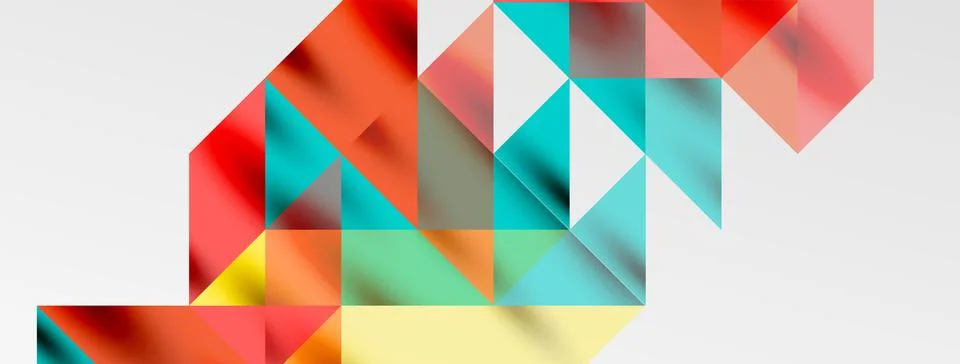 Tech minimal overlapping triangle shapes elements geometric graphic pattern Illustrazione stock