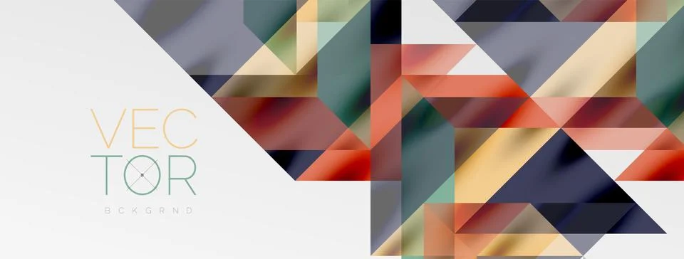 Tech minimal overlapping triangle shapes elements geometric graphic pattern Stockillustratie