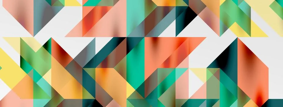 Tech minimal overlapping triangle shapes elements geometric graphic pattern Illustrazione stock