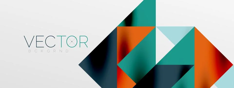 Tech minimal overlapping triangle shapes elements geometric graphic pattern Illustrazione stock