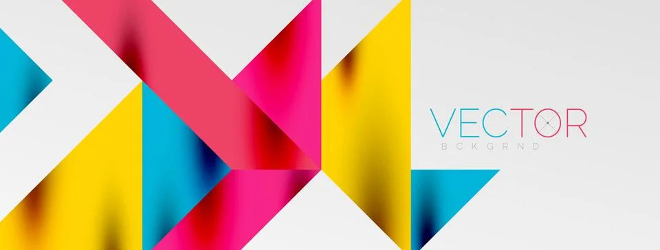 Tech minimal overlapping triangle shapes elements geometric graphic pattern Illustrazione stock