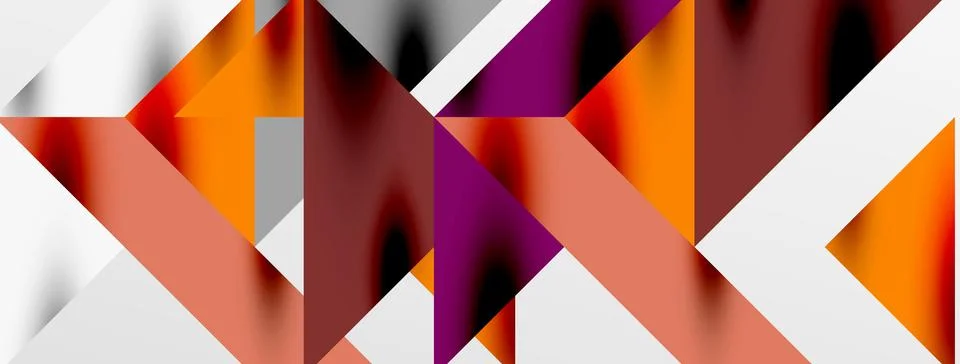 Tech minimal overlapping triangle shapes elements geometric graphic pattern Illustrazione stock