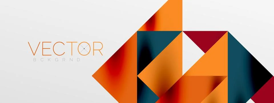 Tech minimal overlapping triangle shapes elements geometric graphic pattern Illustrazione stock