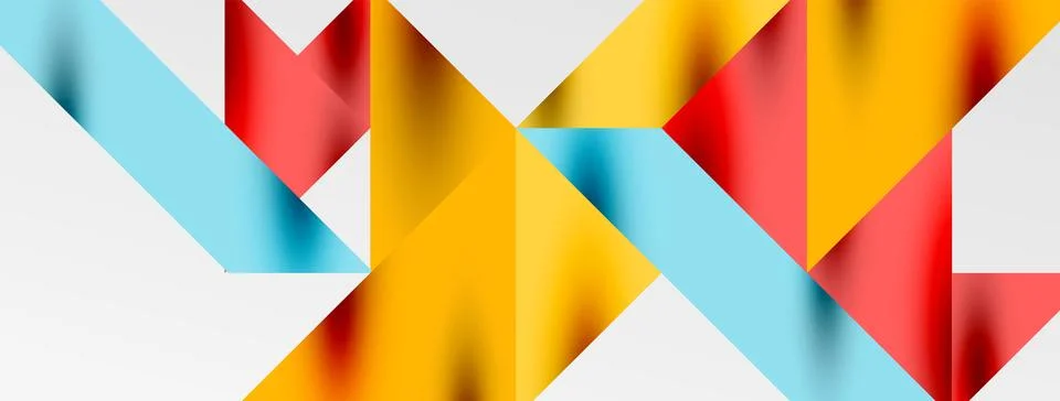 Tech minimal overlapping triangle shapes elements geometric graphic pattern Illustrazione stock