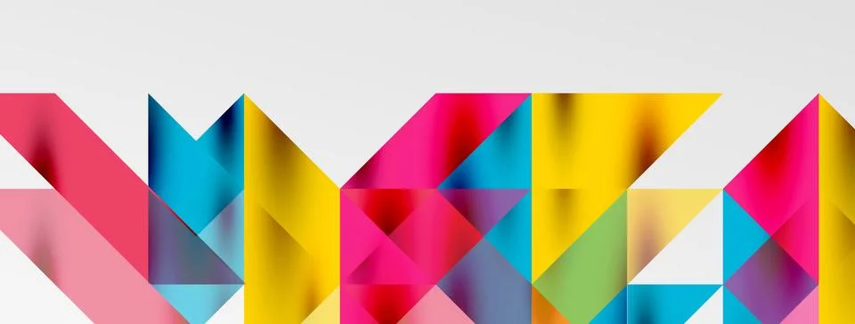 Tech minimal overlapping triangle shapes elements geometric graphic pattern イラスト素材