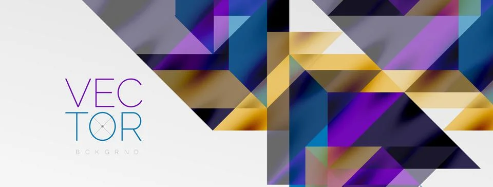 Tech minimal overlapping triangle shapes elements geometric graphic pattern Stock Illustration