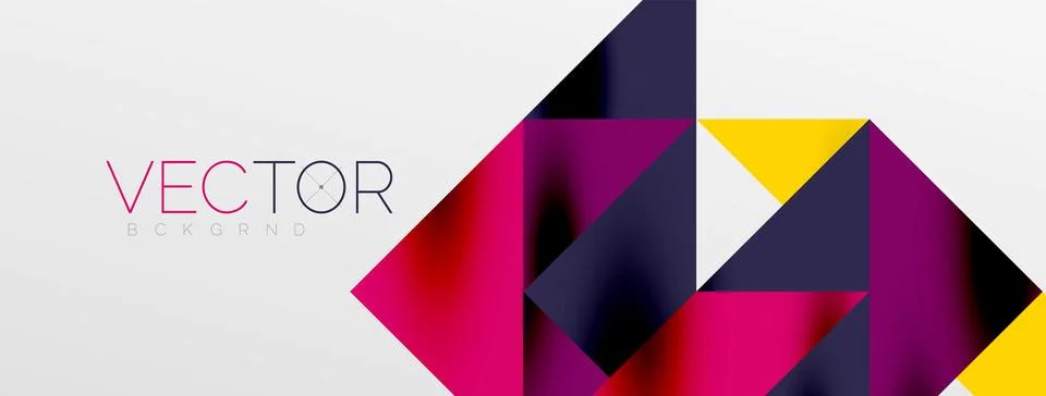 Tech minimal overlapping triangle shapes elements geometric graphic pattern Stock Illustration