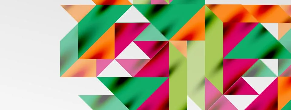 Tech minimal overlapping triangle shapes elements geometric graphic pattern Stockillustratie