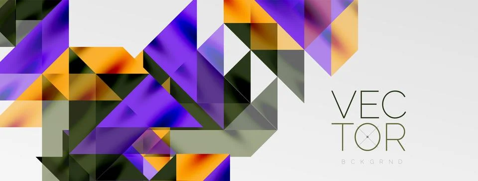 Tech minimal overlapping triangle shapes elements geometric graphic pattern Illustrazione stock